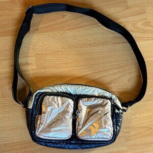 Zara Metallic Crossbody Bag